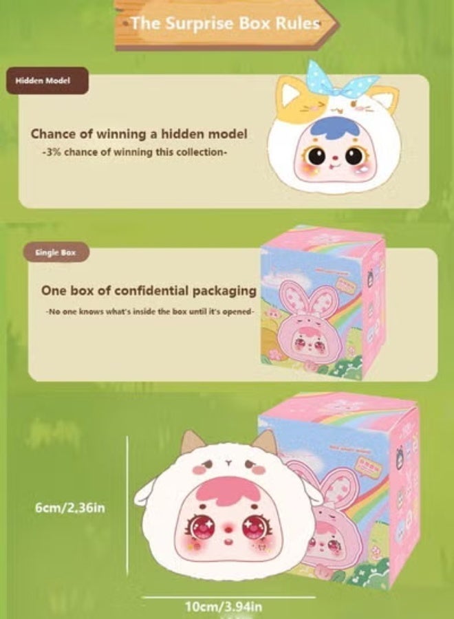 yumee Plush Doll Collection Blind Box - 1 Random Cute Keychain  for Office/Home Decor & Gifts - Image 4